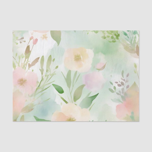 Papier Mousseline Aquarelle Pastel Springtime (Recto)