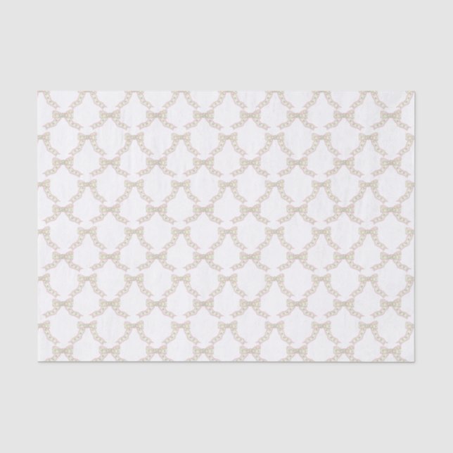 Papier Mousseline Aquarelle Rose et Vert Bows Papillon (Recto)