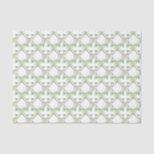 Papier Mousseline Aquarelle rose et vert Papillon Vaches Garland