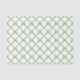 Papier Mousseline Aquarelle rose et vert Papillon Vaches Garland