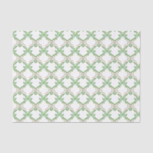 Papier Mousseline Aquarelle rose et vert Papillon Vaches Garland