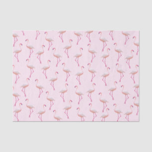 Papier Mousseline Aquarelle rose Flamingo d'été
