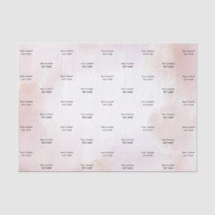 Papier Mousseline Aquarelle rose Laver du texte personnalisé Papier 