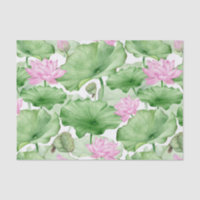 Aquarelle rose Lotus Fleurs avec grands Feuilles
