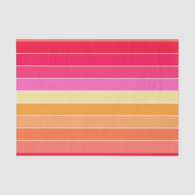 Papier Mousseline Aquarelle rose, orange et jaune (Recto)