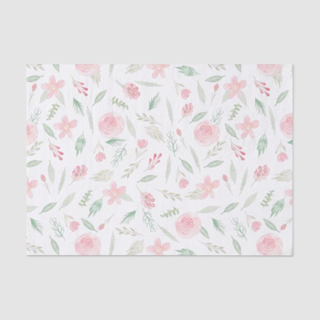 Papier Mousseline Aquarelle rose pâle (Recto)