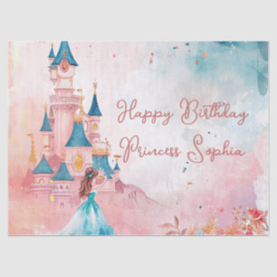 Papier Mousseline Aquarelle rose princesse
