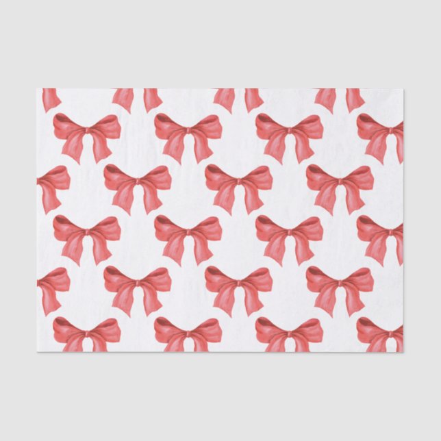 Papier Mousseline Aquarelle rouge Bow (Recto)