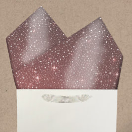 Papier Mousseline Aquarelle Rustique Bourgogne Galaxie Étoiles Neige