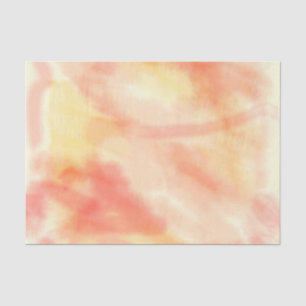 Papier Mousseline Aquarelle rustique rouge, orange et jaune