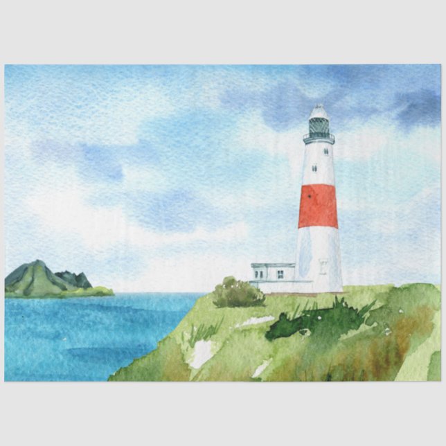 Papier Mousseline Aquarelle Seascapes Series Design 8 (Recto)