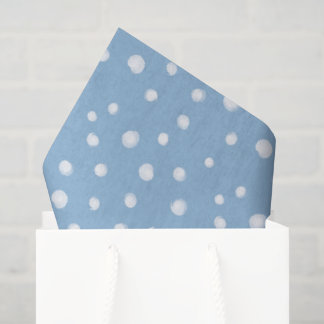 Papier Mousseline Aquarelle Snowflakes Motif bleu