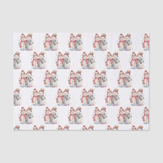 Papier Mousseline Aquarelle Snowman (Recto)