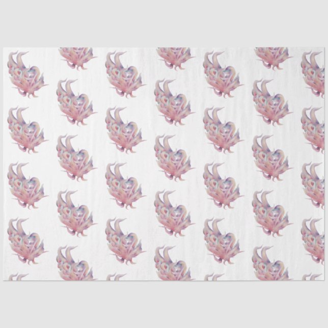 Papier Mousseline Aquarelle sous-marine SeaShell Series Design 34 (Recto)
