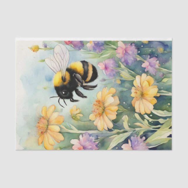 Papier Mousseline Aquarelle Vache laitière avec fleurs Découpage (Recto)