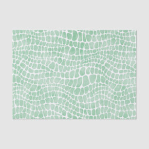 Papier Mousseline Aquarelle verte Peau de crocodile