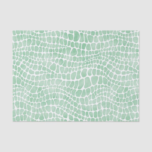 Papier Mousseline Aquarelle verte Peau de crocodile (Recto)
