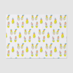 Papier Mousseline Aquarelle Whimsical Sweet Rainbow Pineappy