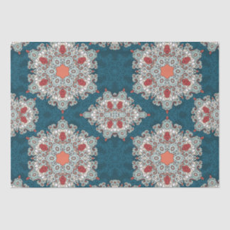 Papier Mousseline Arabe Boho Elegant Géométrique Marocain Retro Turq