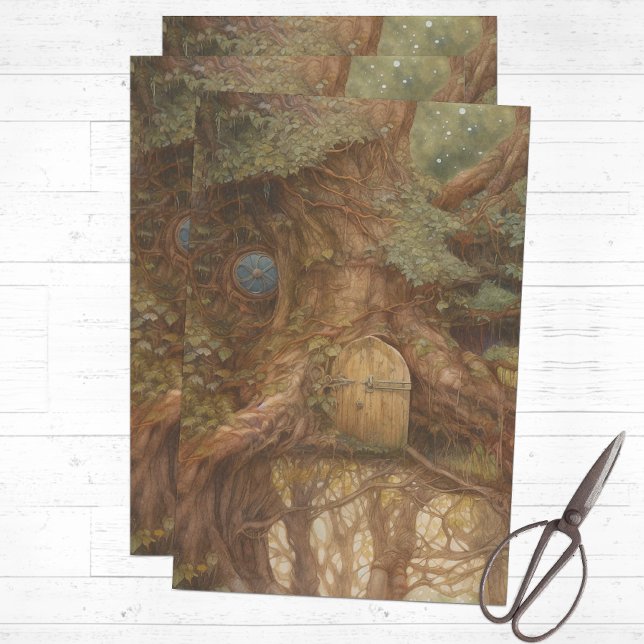 Papier Mousseline Arbre à contes (Fairytale tissue paper for crafts or gift wrapping)