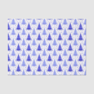 Papier Mousseline Arbre de Noël Blue Periwinkle Design Motif