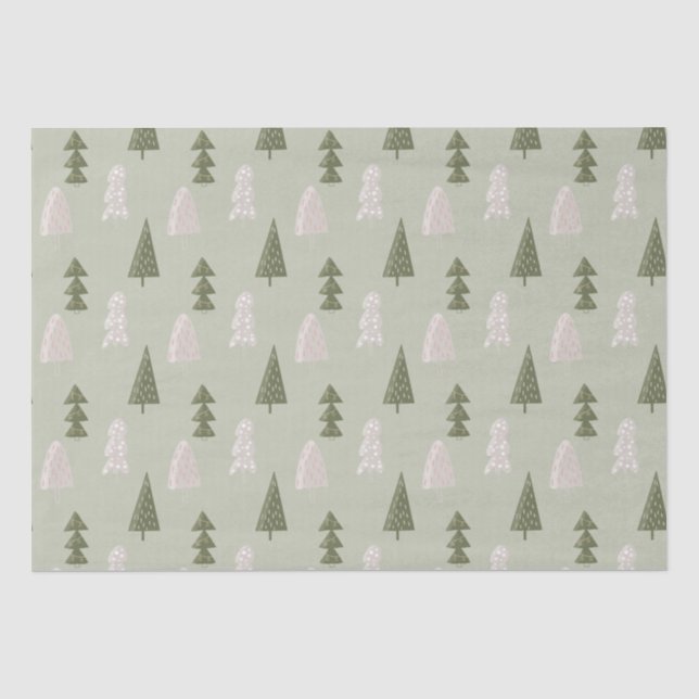 Papier Mousseline Arbre de Noël des bois (Recto)