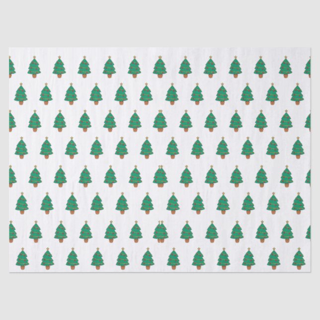 Papier Mousseline Arbre de Noël festif (Recto)