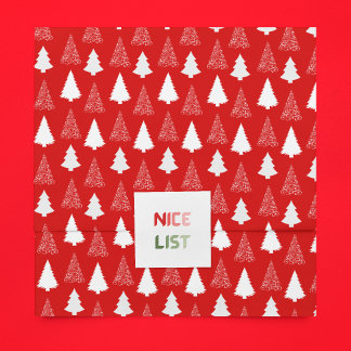 Papier Mousseline Arbre de Noël moderne Motif papier de tissus rouge