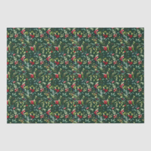 Papier Mousseline Arbre de Noël Poinsettia Bobble