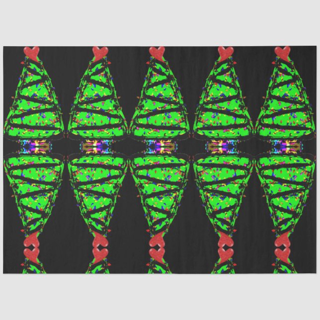 Papier Mousseline Arbre de Noël punk (Recto)