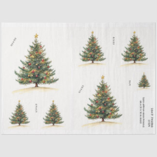 Papier Mousseline Arbre de Noël vintage Lights