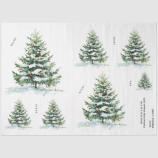 Papier Mousseline Arbre de Noël vintage Waterton