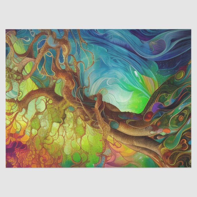 Papier Mousseline Arbre de vie (Recto)