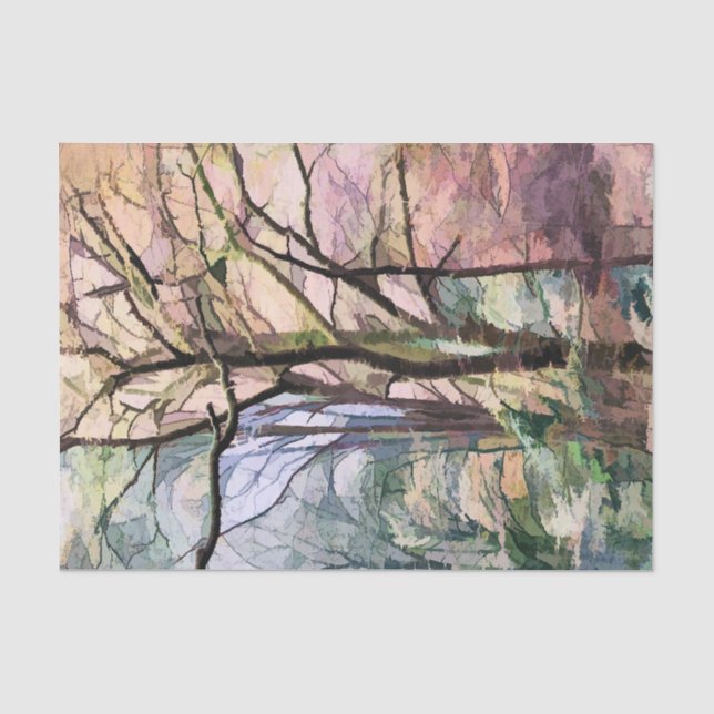 PAPIER MOUSSELINE ARBRES D'AUTOMNE (Recto)