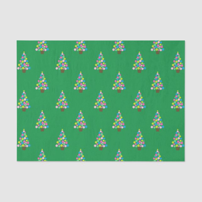 Papier Mousseline Arbres de Noël (Recto)