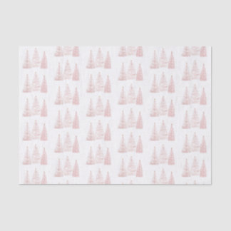 Papier Mousseline Arbres de Noël en or rose