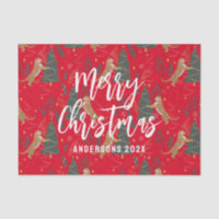 Arbres de Noël & tigres motif rouge arrière - plan