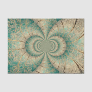 Papier Mousseline Arbres forestiers Vert hiver Brown Bois