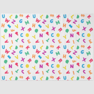 Papier Mousseline Arc en ciel Alphabet Scramble Papier