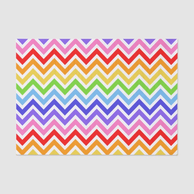Papier Mousseline Arc-en-ciel de Chevron (Recto)