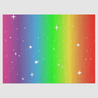 Papier Mousseline Arc-en-ciel de scintillement d'été