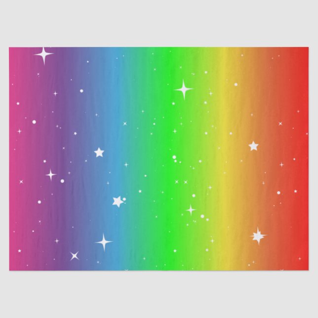 Papier Mousseline Arc-en-ciel de scintillement d'été (Recto)