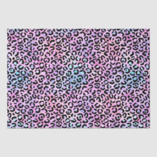 Papier Mousseline Arc-en-ciel Dégradé et points de léopard