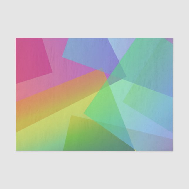Papier Mousseline Arc-en-ciel des couleurs (Recto)