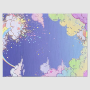 Papier Mousseline Arc-en-ciel et emballage cadeau d'anniversaire Con