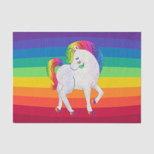 Papier Mousseline Arc en ciel Unicorne Découpage Papier de tissus