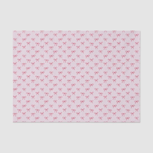 Papier Mousseline arc rose motif Saint-Valentin (Recto)