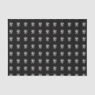 Papier Mousseline Argent Rampant Griffins Art gothique