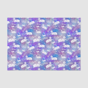 Papier Mousseline Aries Ram Constellation Étoiles Anniversaire Motif