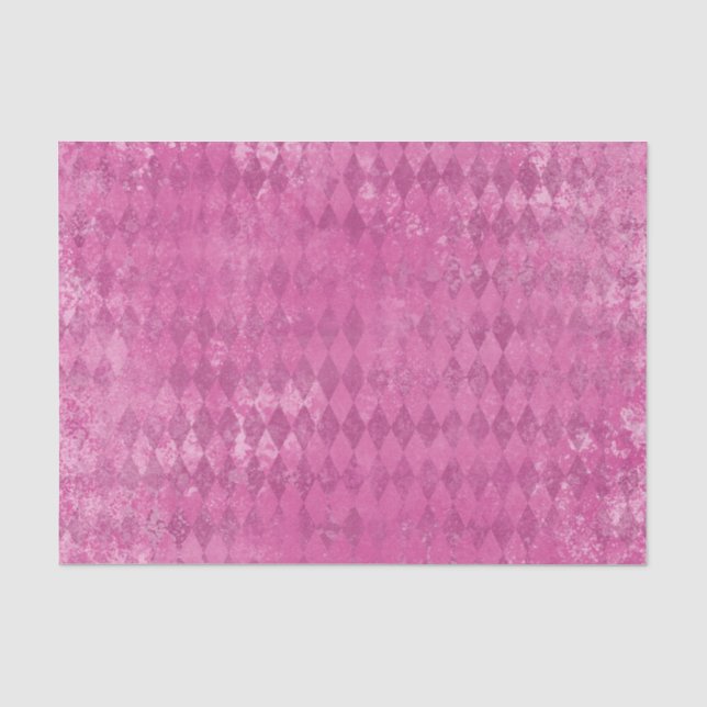 Papier Mousseline Arlequin Diamond rose Chaud (Recto)